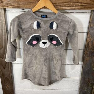 Raccoon Face Girls Long Sleeve Shirt